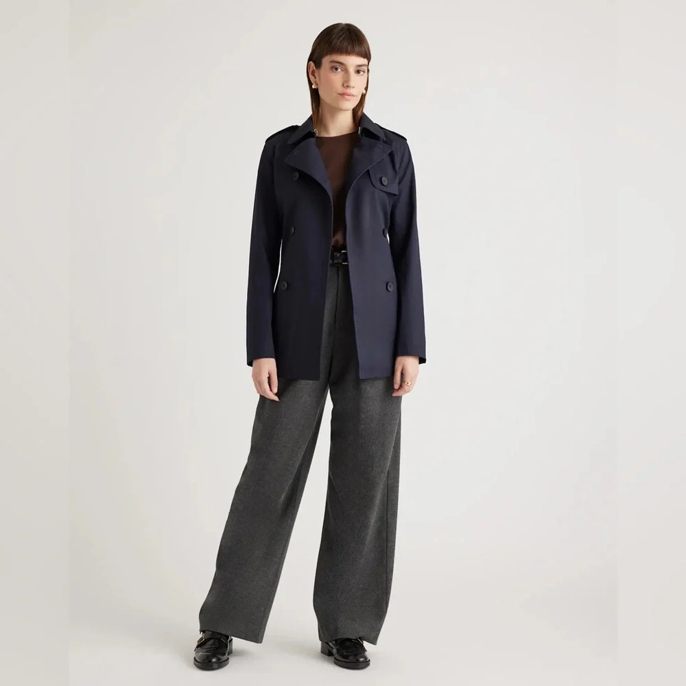 Quince Navy Trench Coat - Picture 7 of 7